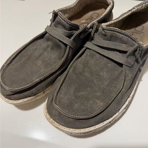 Hey Dude Wendy Women’s Moonwash Suede Slip-On Loafers - Gray